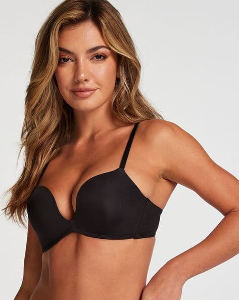 Deep V Padded Underwired Push Up Bra