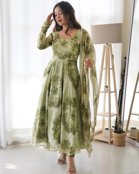 Floral Flared Kurta Set