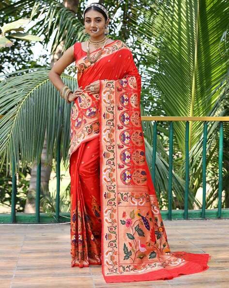 Banarasi Soft Silk Full Weaving Paithani Saree