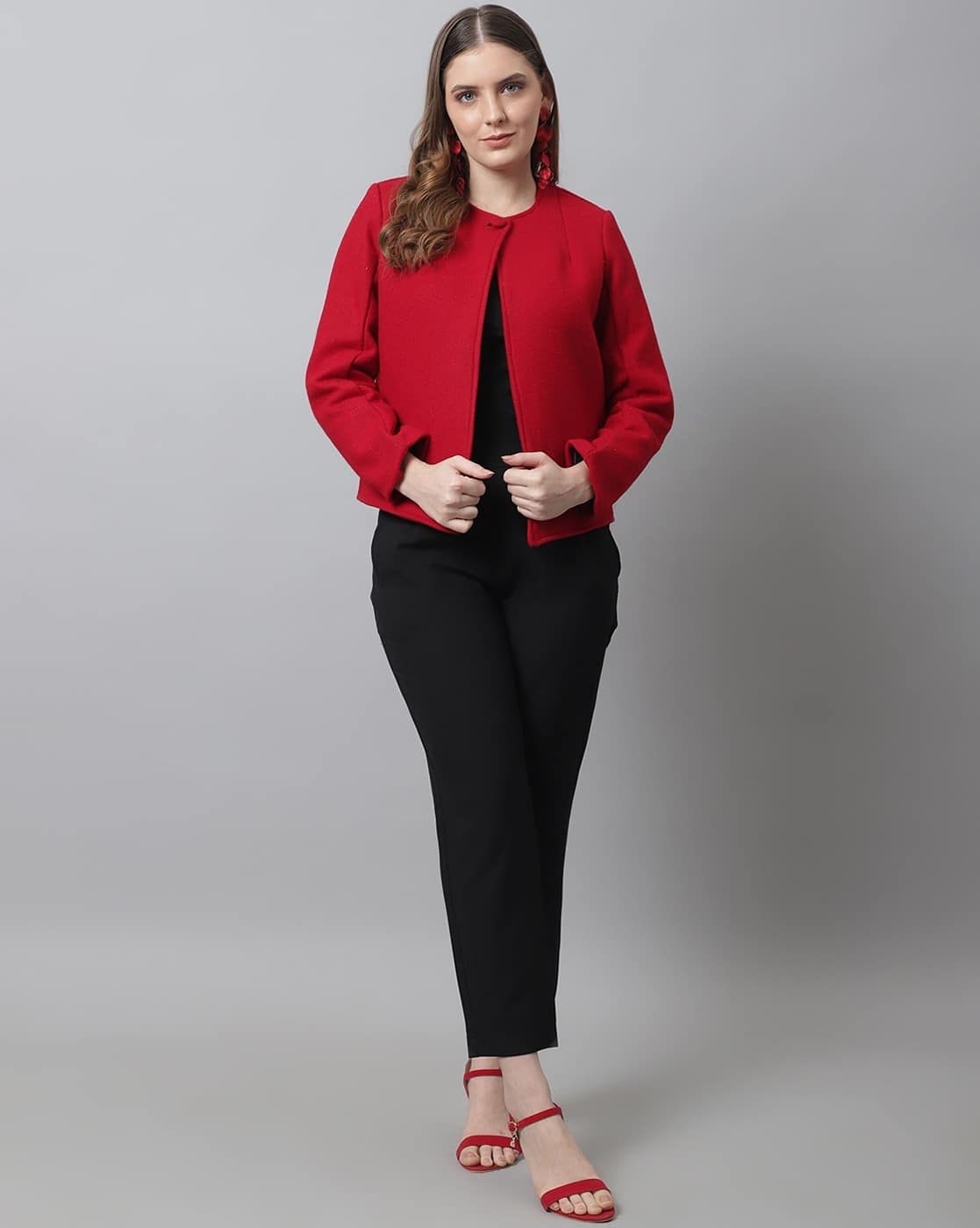 Buy Red Blazers & Waistcoats for Women by Even Online | Ajio.com