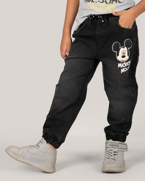 Boy Cartoon Print Joggers Jeans 