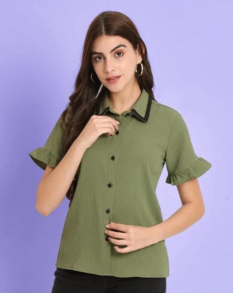 Buy Olive Shirts for Women by Charmgal Online