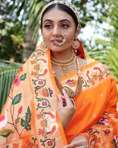 White Paithani | Elegant saree, Beautiful dresses, Beautiful saree