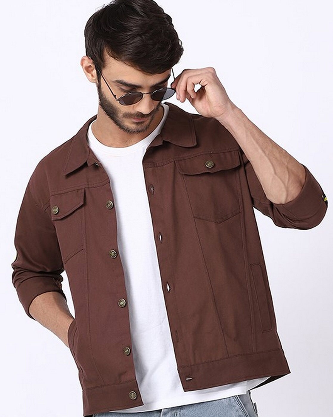 Columbia Mens Size 2XL/TTG Denim Jacket Dark Brown Outerwear | eBay