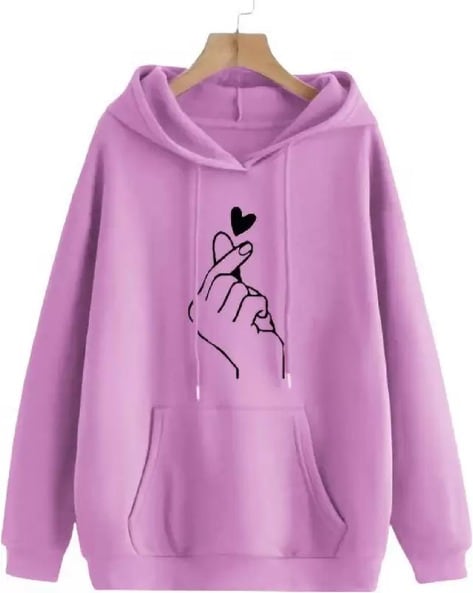 Buy Purple Sweatshirt Hoodies for Women by GLITO Online Ajio