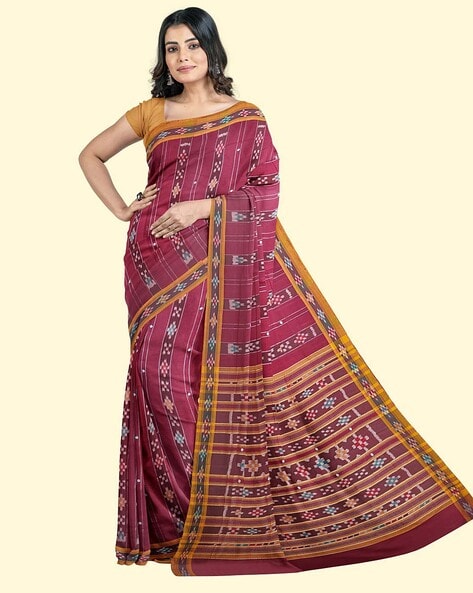 Orissa Cotton Saree | Exquisite Handloom Thread Weave Orissa Ikat Patola  Cotton Saree Af210822