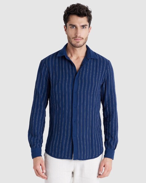 Celio Men Striped Regular Fit Shirt