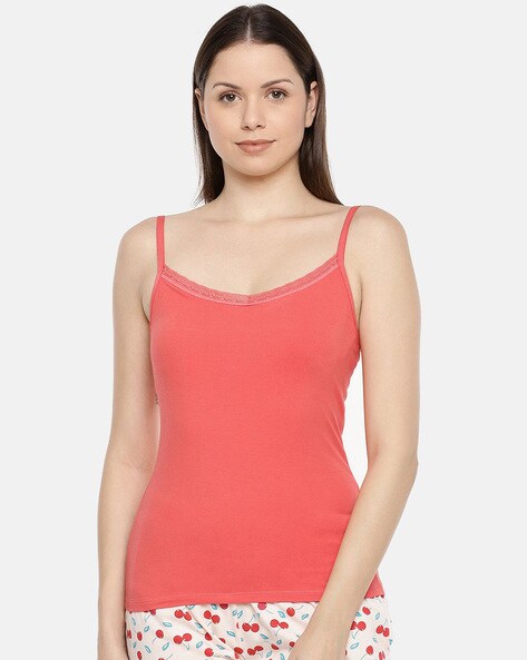 Buy Red Rose Viscose Camisole - White at Rs.417 online