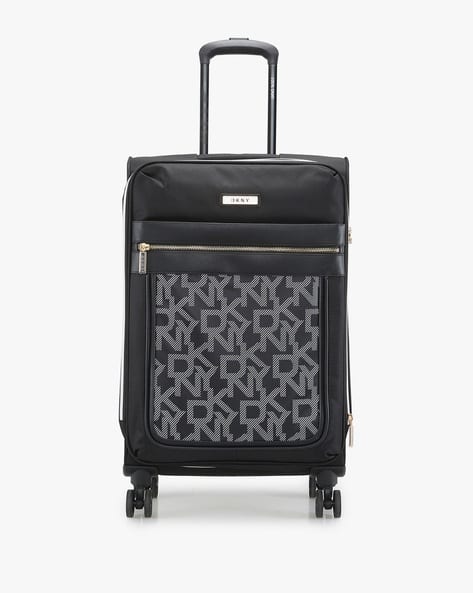 Buy Black Luggage Trolley Bags for Men by DKNY Online - Main Image