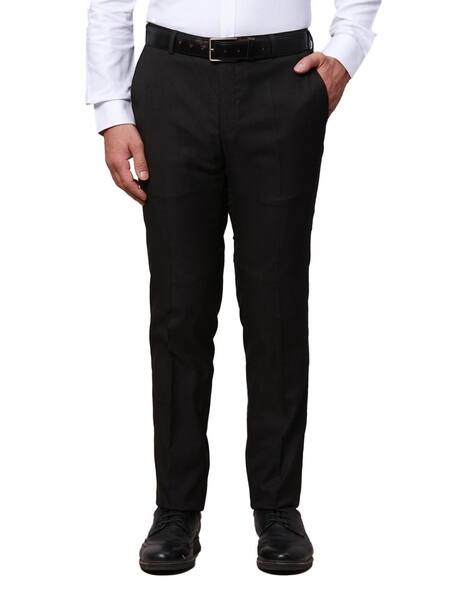 RAYMOND Men Mid-Rise Slim-Fit Trousers