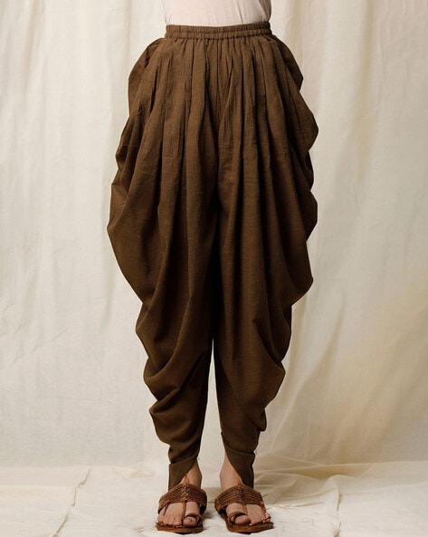 Women Dhoti Pants with Elasticated Waist
