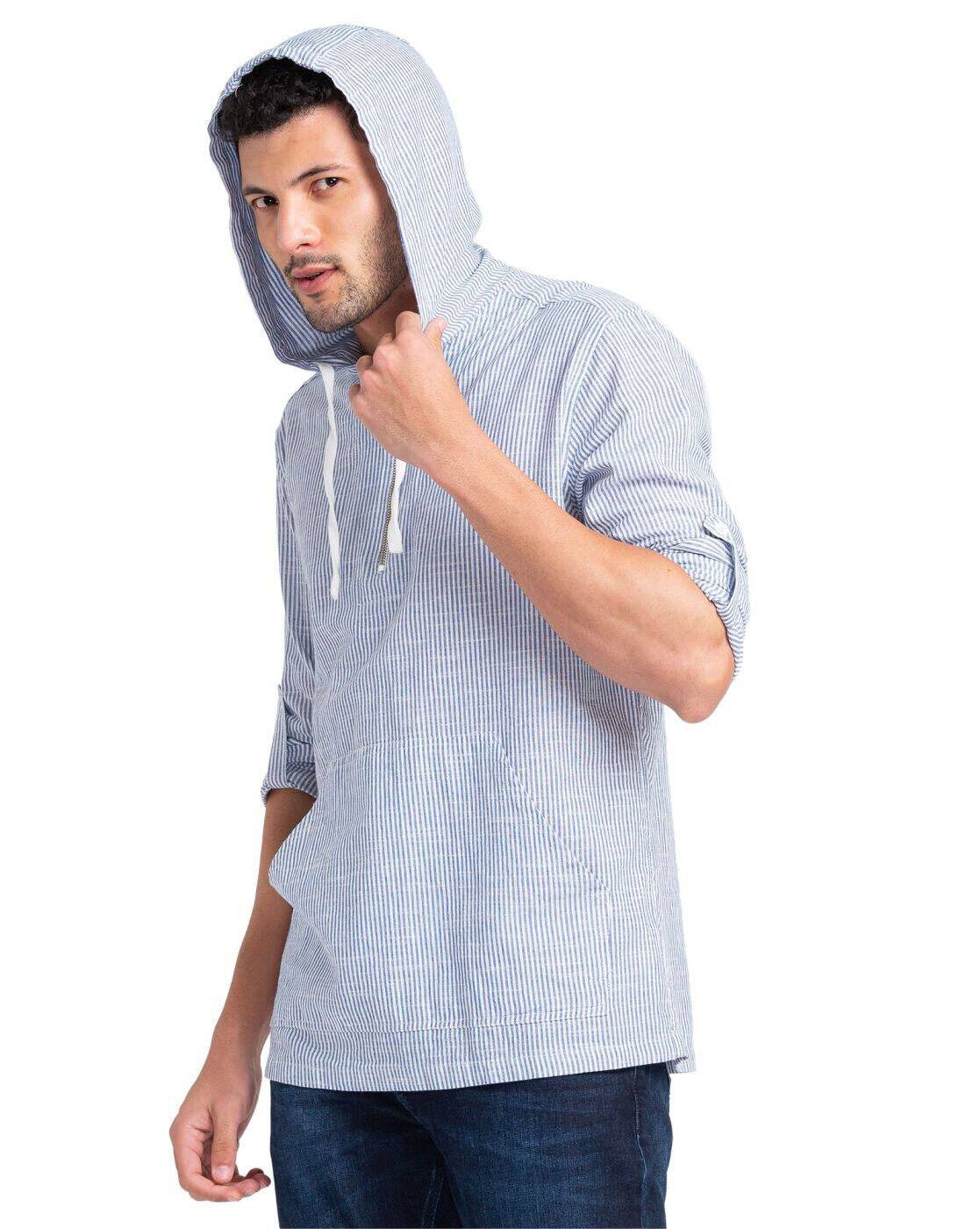 Buy White blue Shirts for Men by GLOBUS Online - Main Image