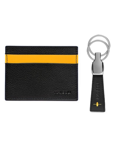 Black And Silver Leather And Metal Pen Keychain Card Holder Set, For  Gifting at Rs 199/piece in Gandhidham