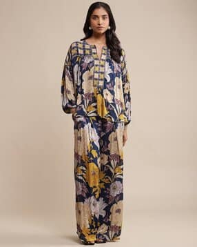 Floral Print Top & Palazzo Set