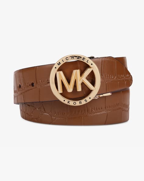 Reversible Belts Black Michael Kors Belt Womens Empire Logo