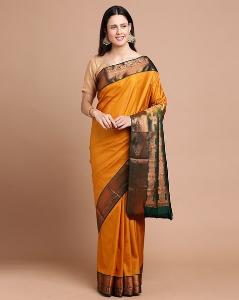 Buy Yellow Sarees for Women by Kalyan Silks Online