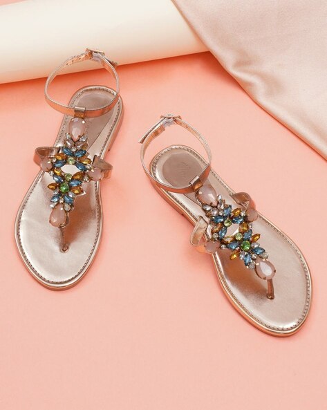 Dune Wide Fit Nightly Jewel Sandals, Champagne at John Lewis & Partners