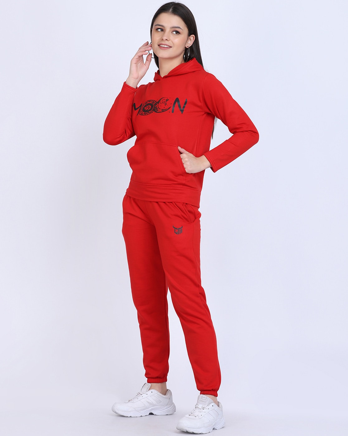 Red tracksuit sale womens