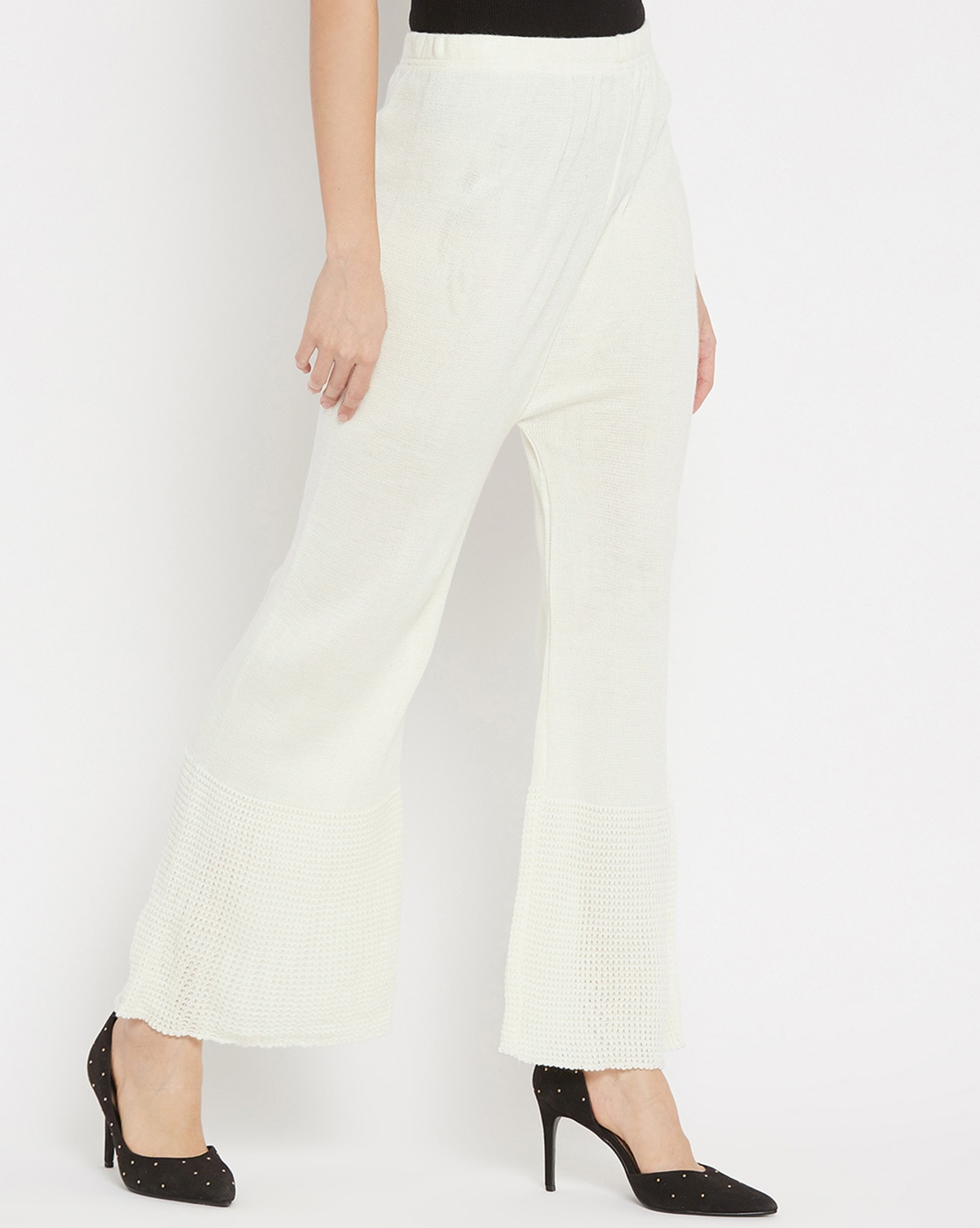 Kaya Red Palazzo Wool Pants – TJORI