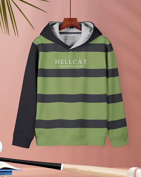 Buy Green Sweatshirts Hoodie for Girls by Hellcat Online Ajio