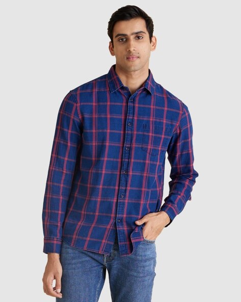 Celio Men Checked Regular Fit Shirt