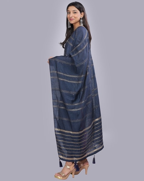 Women Dupatta with Woven Motifs Price in India