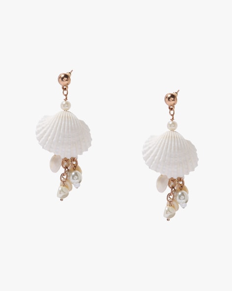 Buy Crunchy Fashion Handcrafted White Tasseled Beaded Earrings for  women/girls at Amazon.in