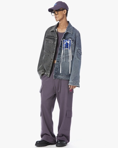 FEAR OF GOD Selvedge Denim Terry Hooded Trucker Jacket Indigo Men's - Fifth  Collection - US