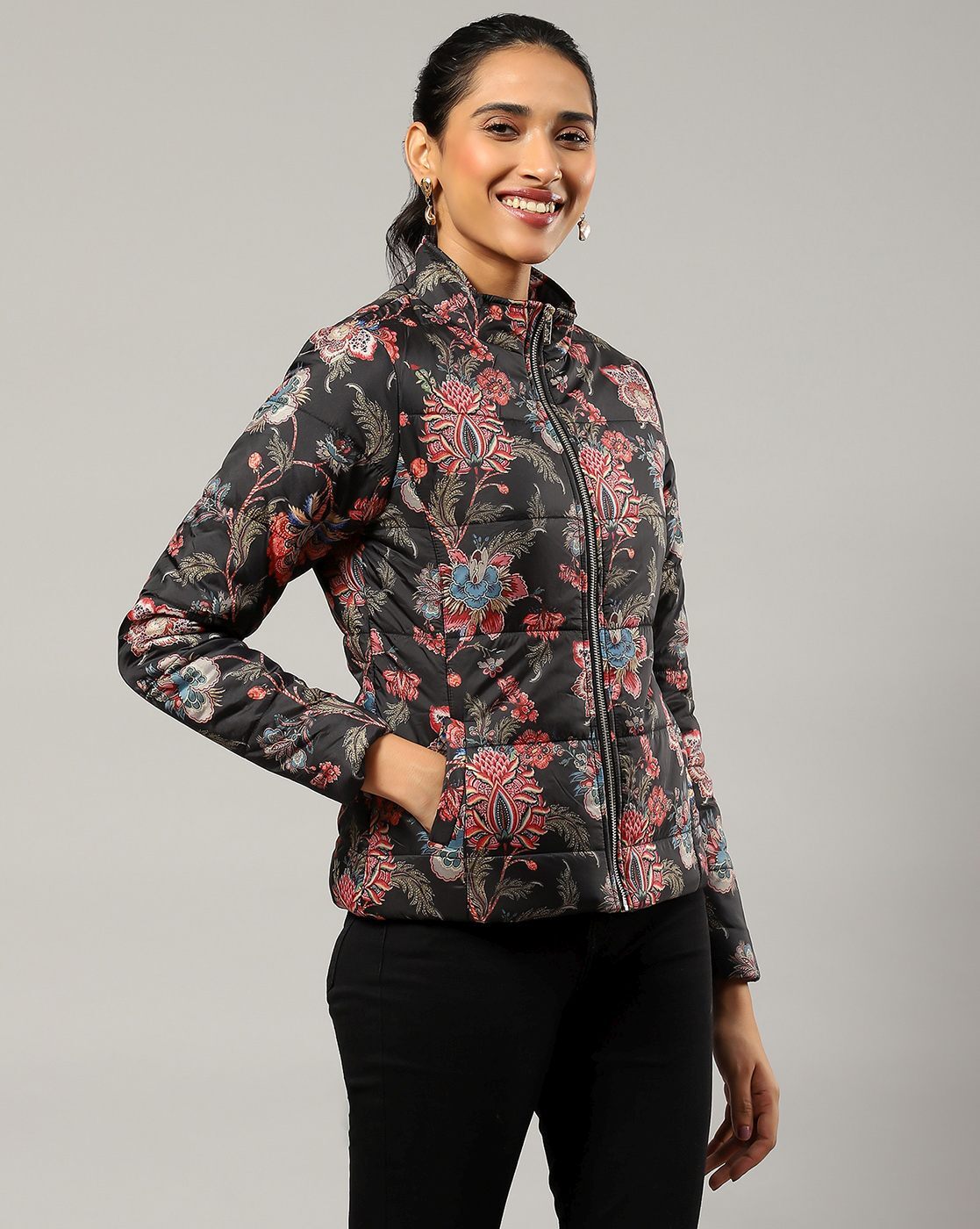 Full Blooms Floral Puffer Jacket – SHOP YEN US