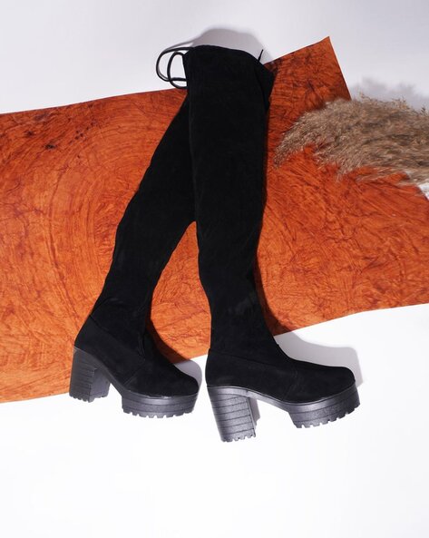 black high heels boots spurs | Anziehsachen, Anziehen, Damen