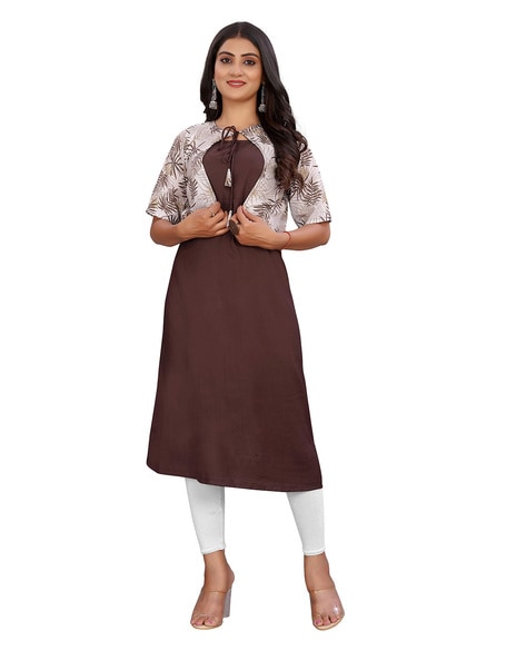 Buy Womens Rayon Printed Anarkali Jacket Kurtis Online In India At  Discounted Prices