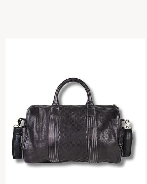 Leather Duffle Bag with Detachable Strap