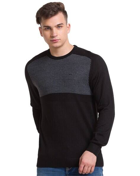 Colorplus Men Self-Design Tailored Fit Pullover
