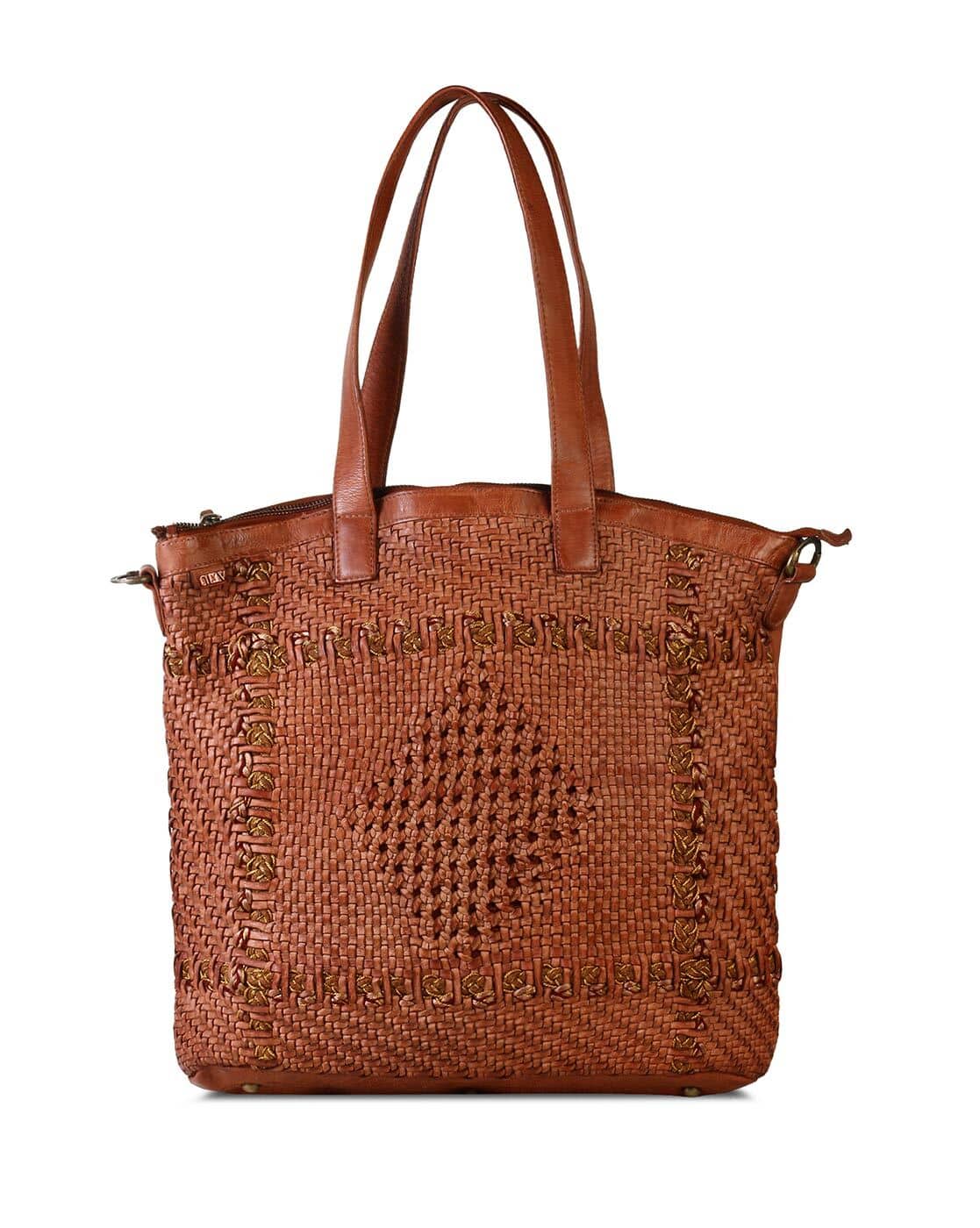archive grunge nylon shoulder bag brown