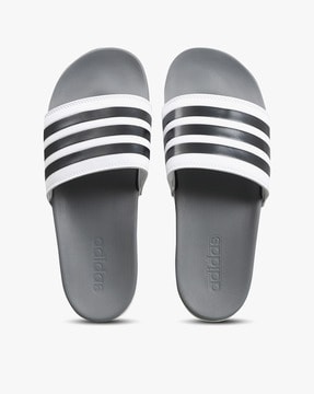 Grey adidas online slides