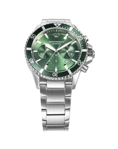Buy AJIO Watch | Color EMPORIO Silver-Toned LUXE | ARMANI AR11500 Chronograph Men - Water-Resistant