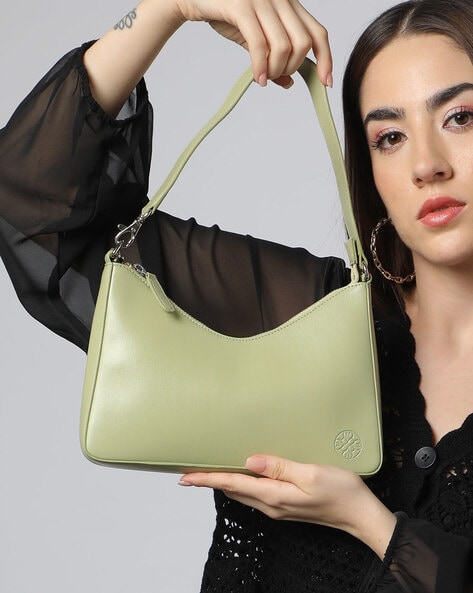 Green best sale baguette bag