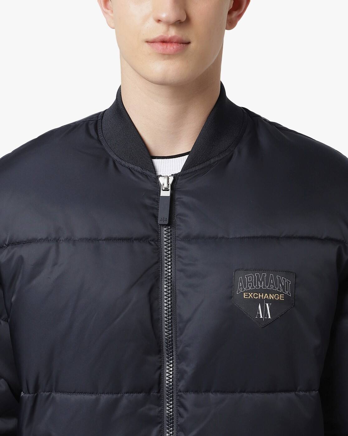 Buy ARMANI EXCHANGE Bomber Jacket with Shield Logo Online | Ajio.com