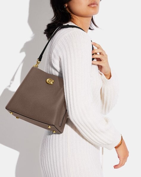 Coach Purse Coach Polished Pebble Leather Charlie Bucket Crossbody