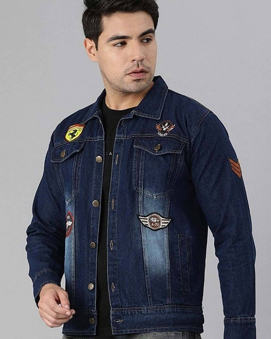 Customizable Patch Denim Jacket