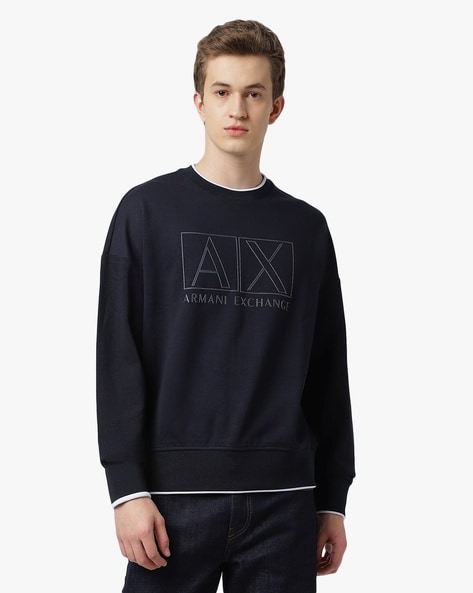 Armani crew neck sweatshirt sale