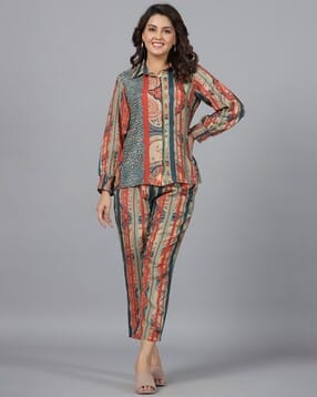 juniper Women Printed Shirt & Pants Set-picture-49