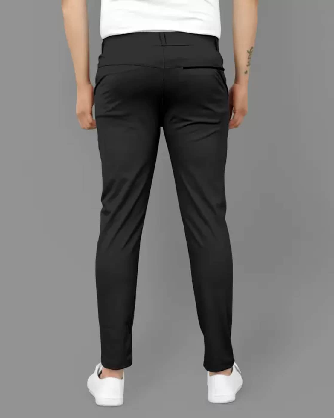 Buy Kurus Men's Black And Dark Grey Solid Cotton Blend Pack of 2 Formal  Trousers For Men Online at Best Prices in India - JioMart.