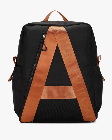 Armani exchange logo outlet backpack