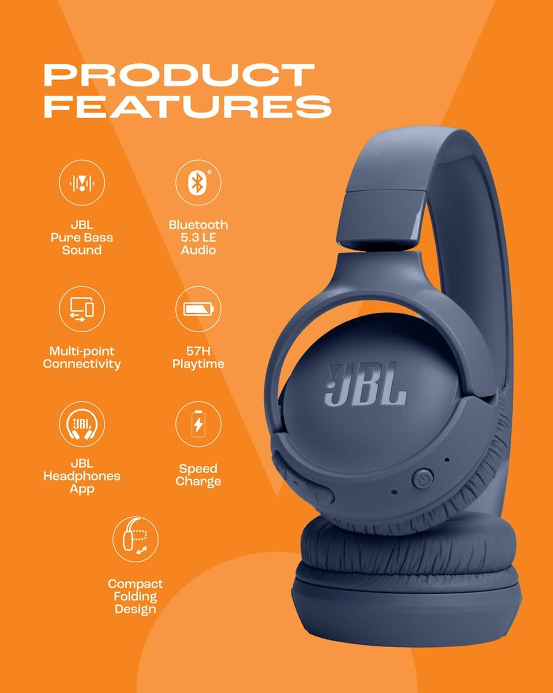 Jbl T500bt Jbl 500bt On Ear Jbl Tune 500bt Jbl Headphones Connect
