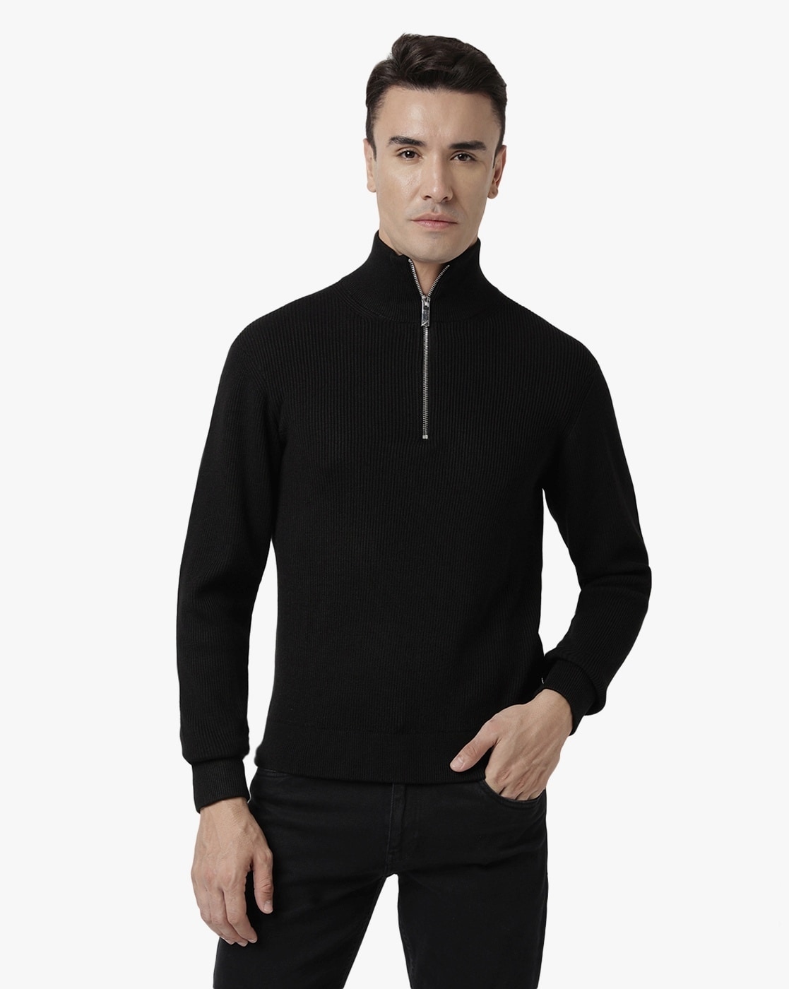 Armani half zip sweater hotsell