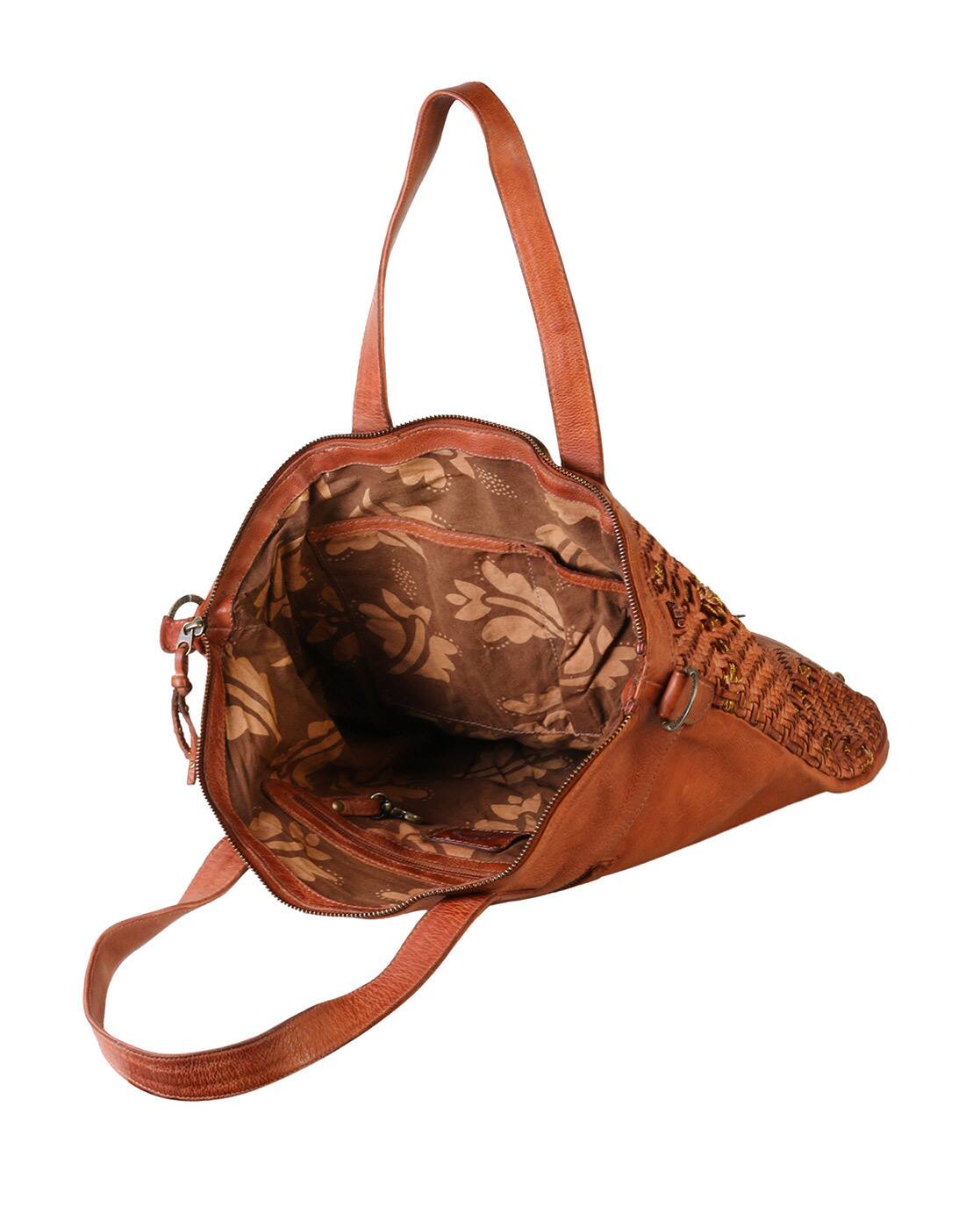 archive grunge nylon shoulder bag brown