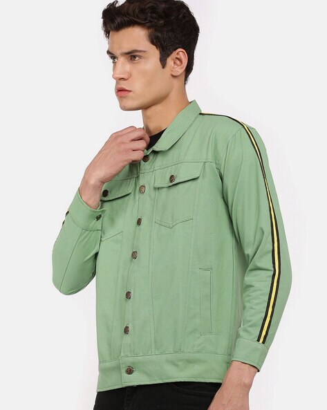 Green Denim Jacket Casual Outfits For Men (2 ideas & outfits) | Lookastic