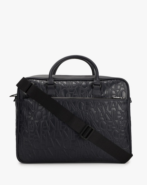 Armani leather laptop bag new arrivals