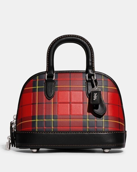 Plaid Coach Mini Bag - Pink | Garmentory